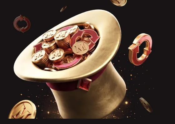Gold top hat with coins for MorosWin weekly free spins